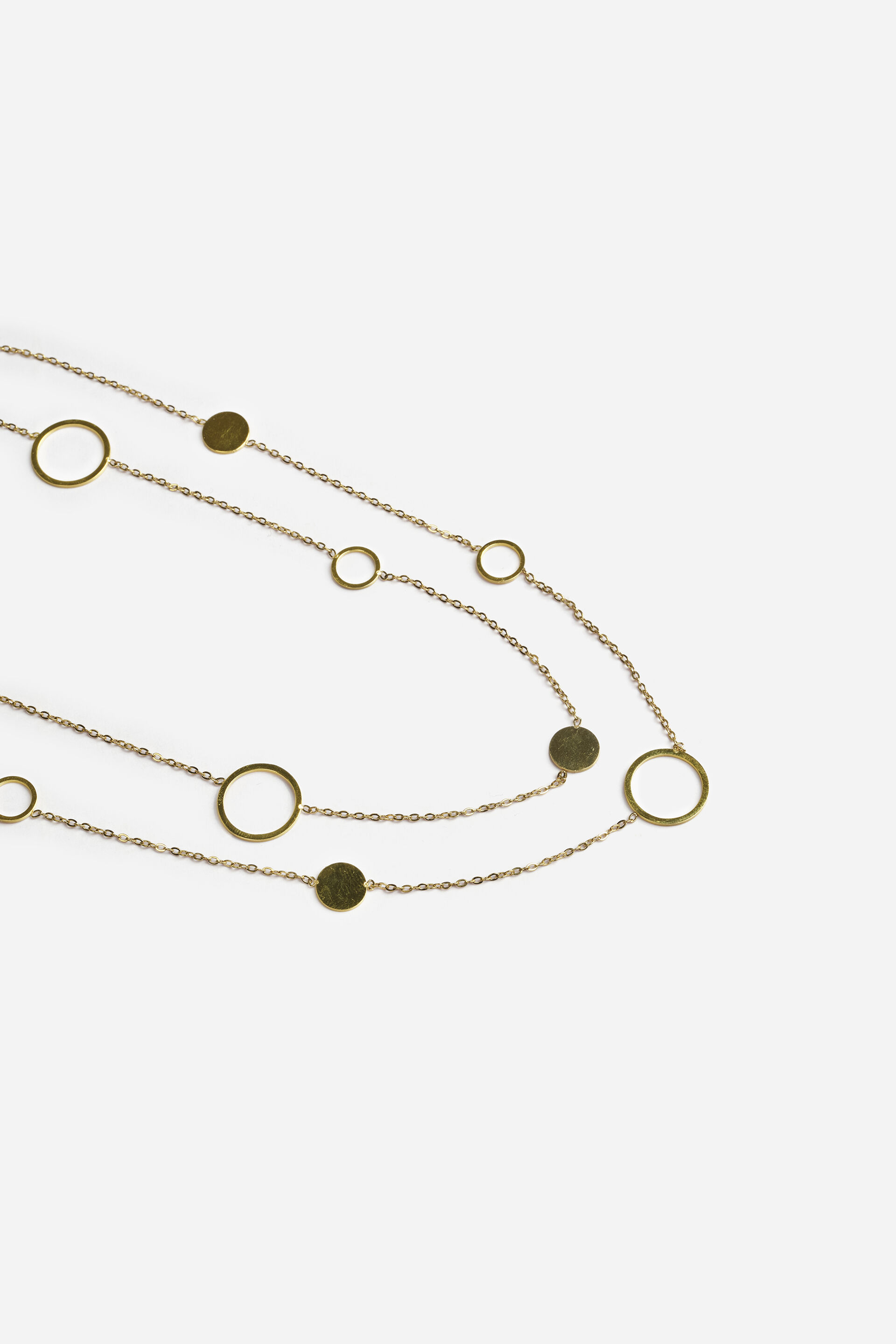 Golden Circle Charm Necklace, , image 3